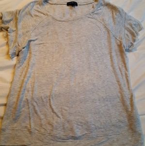 Grey flutter sleeve shirt